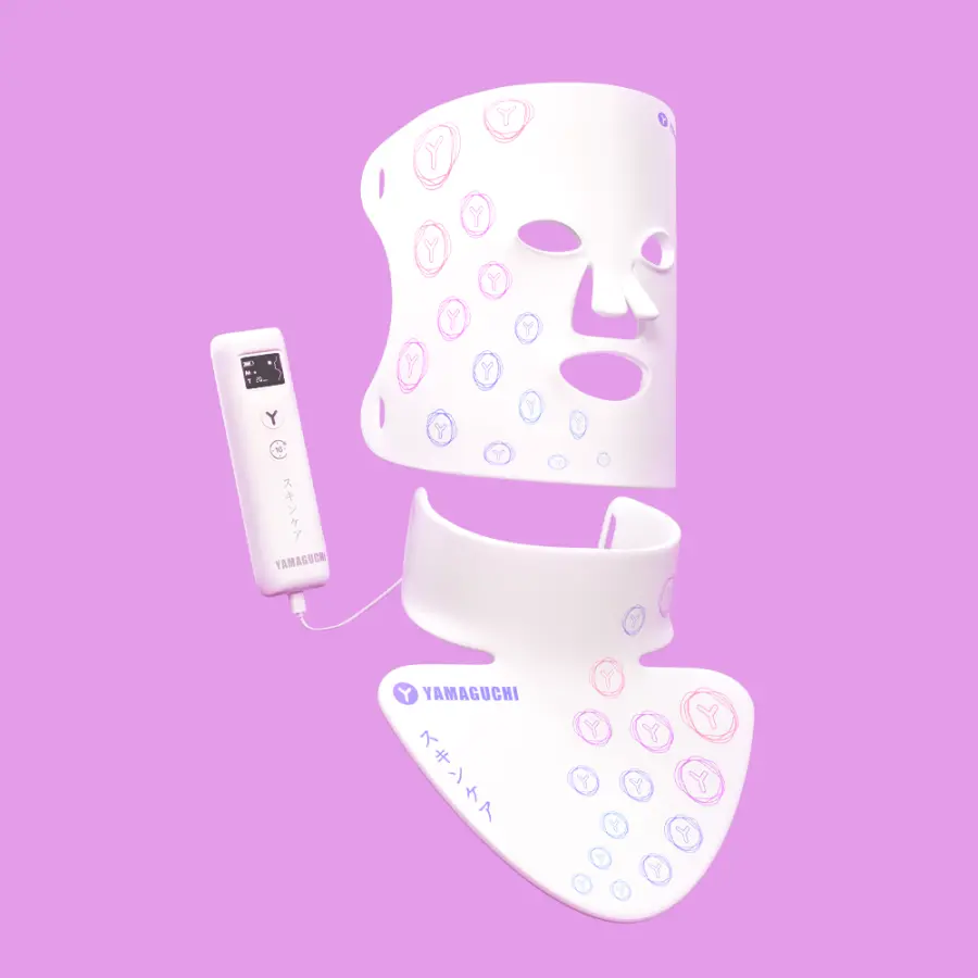Силиконовая маска для фотоомоложения шеи Yamaguchi LED Light Neck Mask